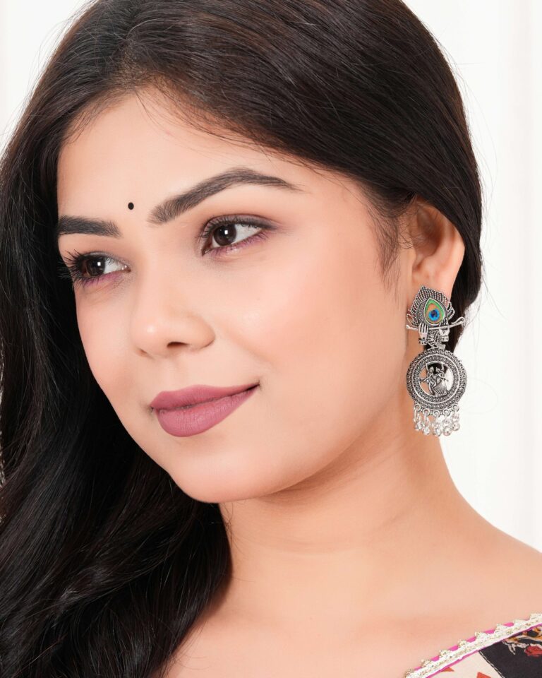 Radha Krishna Jhumka Earrings