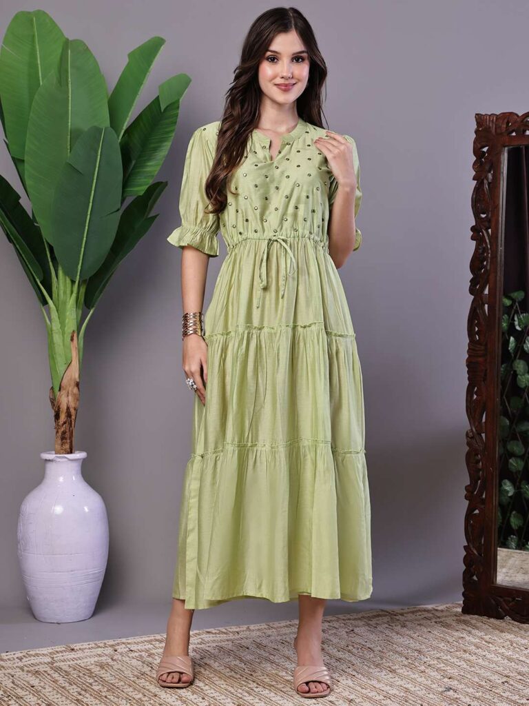 Green Tiered Dress